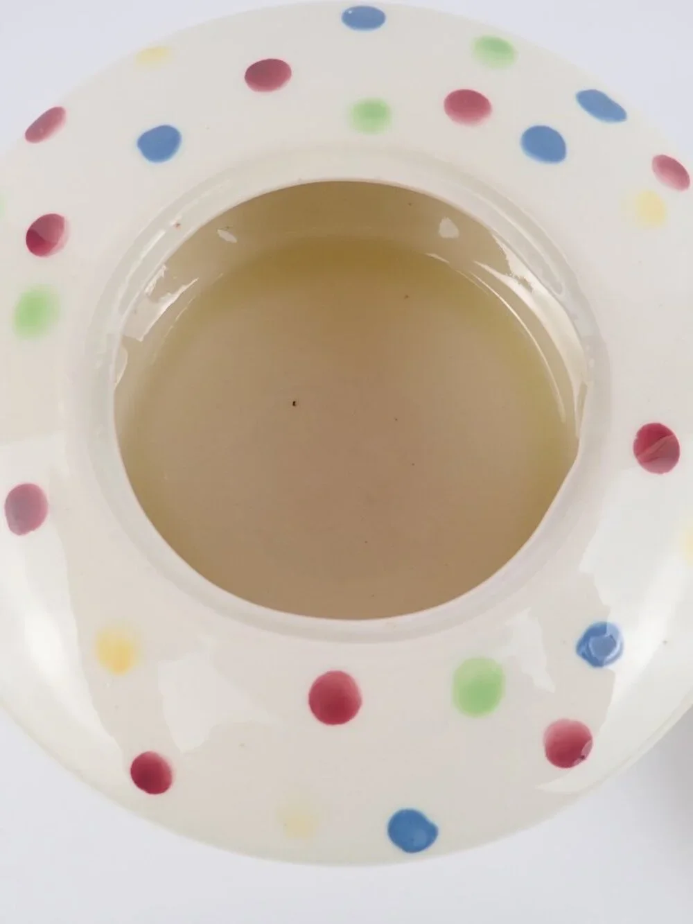 Ceramic Polka Dot Spotted Small Teapot W/Lid